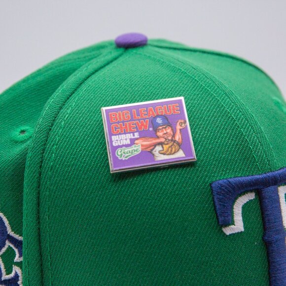 New Era x Big League Chew Texas Rangers 9SEVENTY Stretch Snap Cap w/ PIN New - Picture 4 of 6